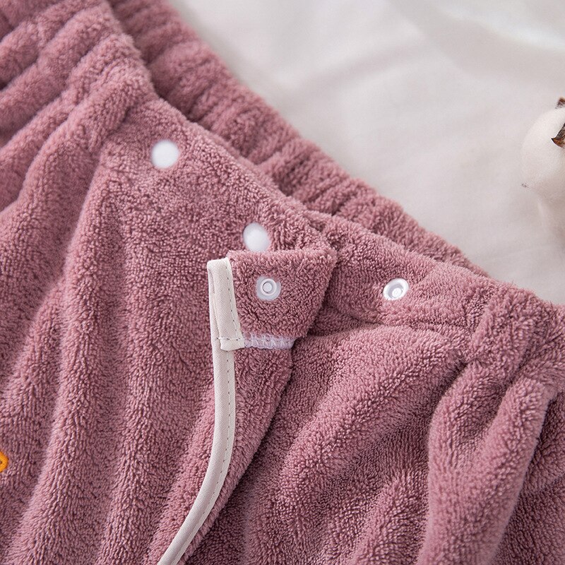 2 Pcs/set Thickened Coral Fleece Bath Towel for Women Absorbent Quick-Drying Bath Skirt Soft Comfort Shower Washcloth