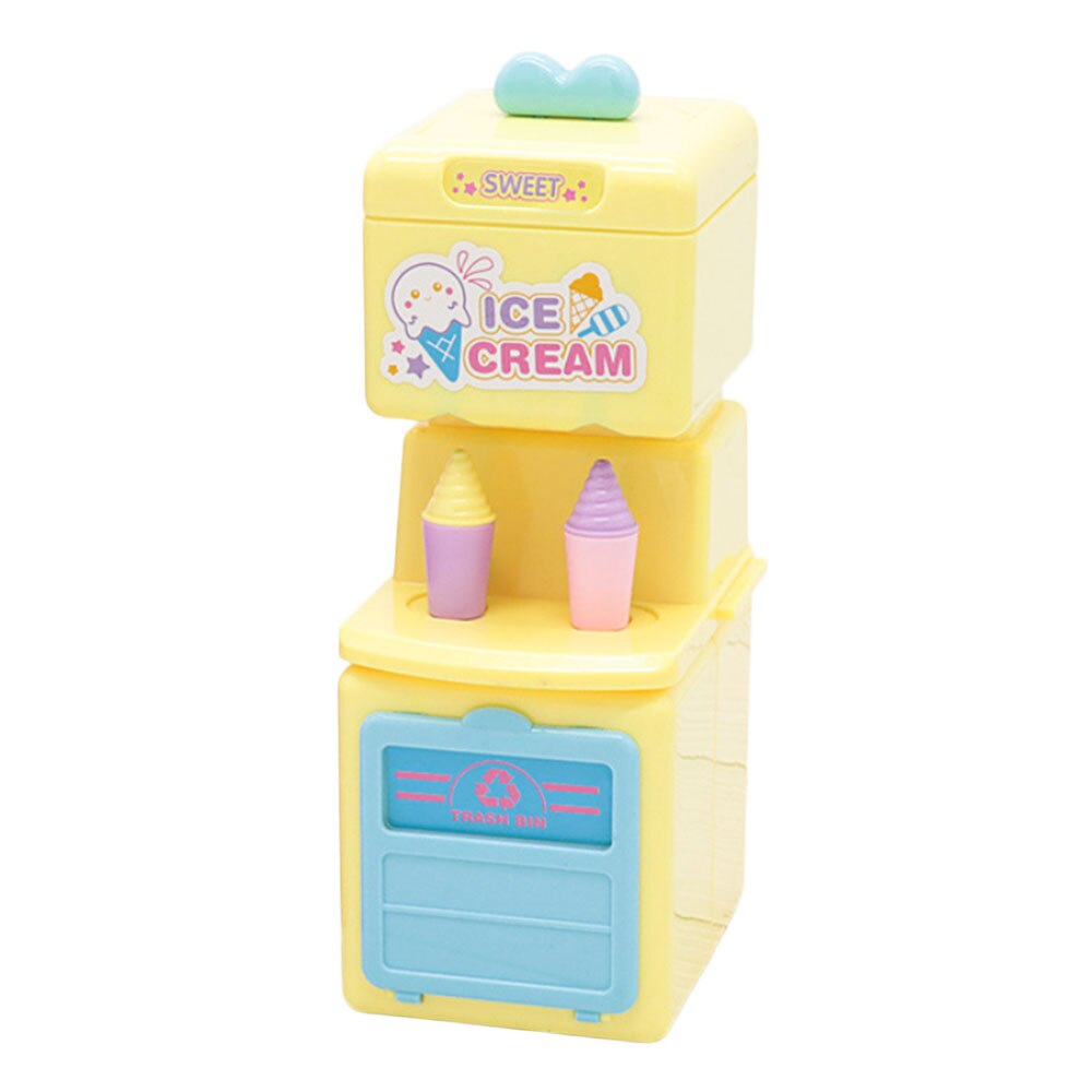 Children Play House Toy Simulation Ice Cream Machine Simulation Dessert Children Fun Cartoon Toy Student: Yellow