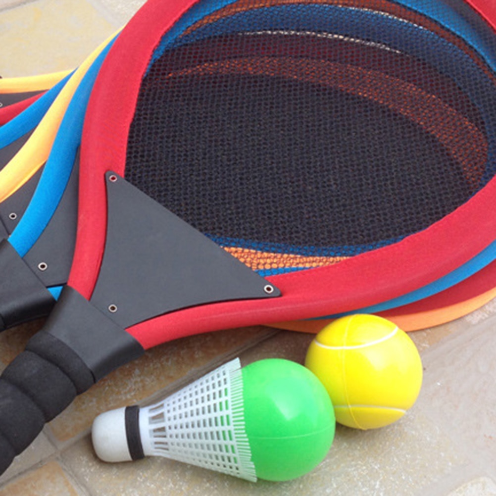 Ensemble de balles de Badminton, raquettes de Tennis, jeu de Sport pour parents et enfants, fournitures de plein air