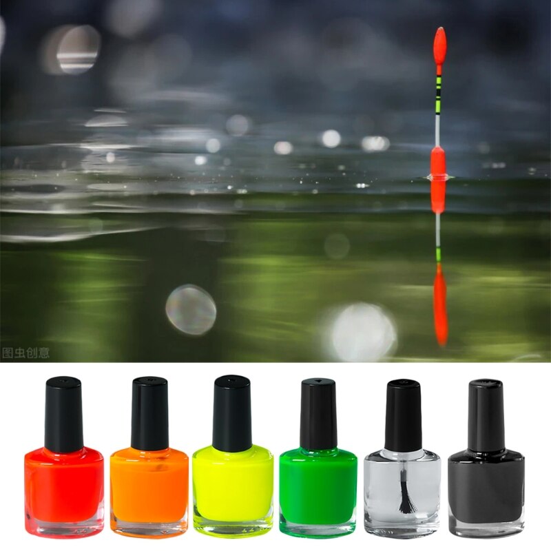 Flotteurs de pêche à peinture fluorescente, bricolage, indicateur de peinture de queue de bouée visible, réparation de queue, accessoires