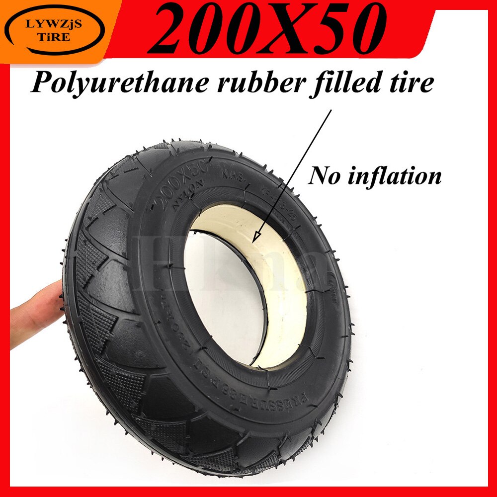 8 Inch 200x50 Solid Tire 200*50 Foam Filled Explosion Proof Tyre for Mini Electric Scooter