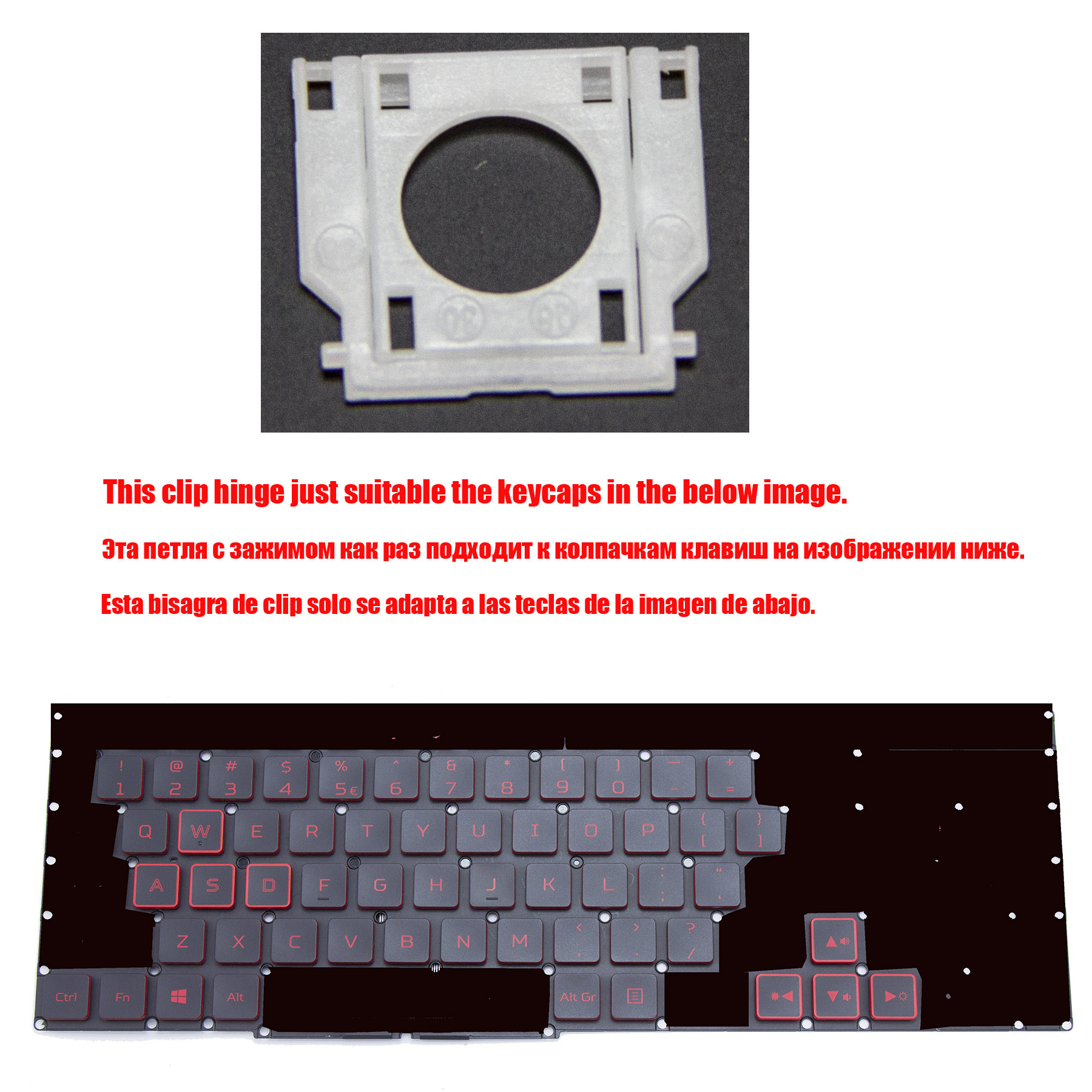 Tapa de tecla para Acer Nitro 5 AN515-51 AN515-52 AN515-53 AN515-41 AN515-31 tijera retenedor Clip bisagra botón teclado