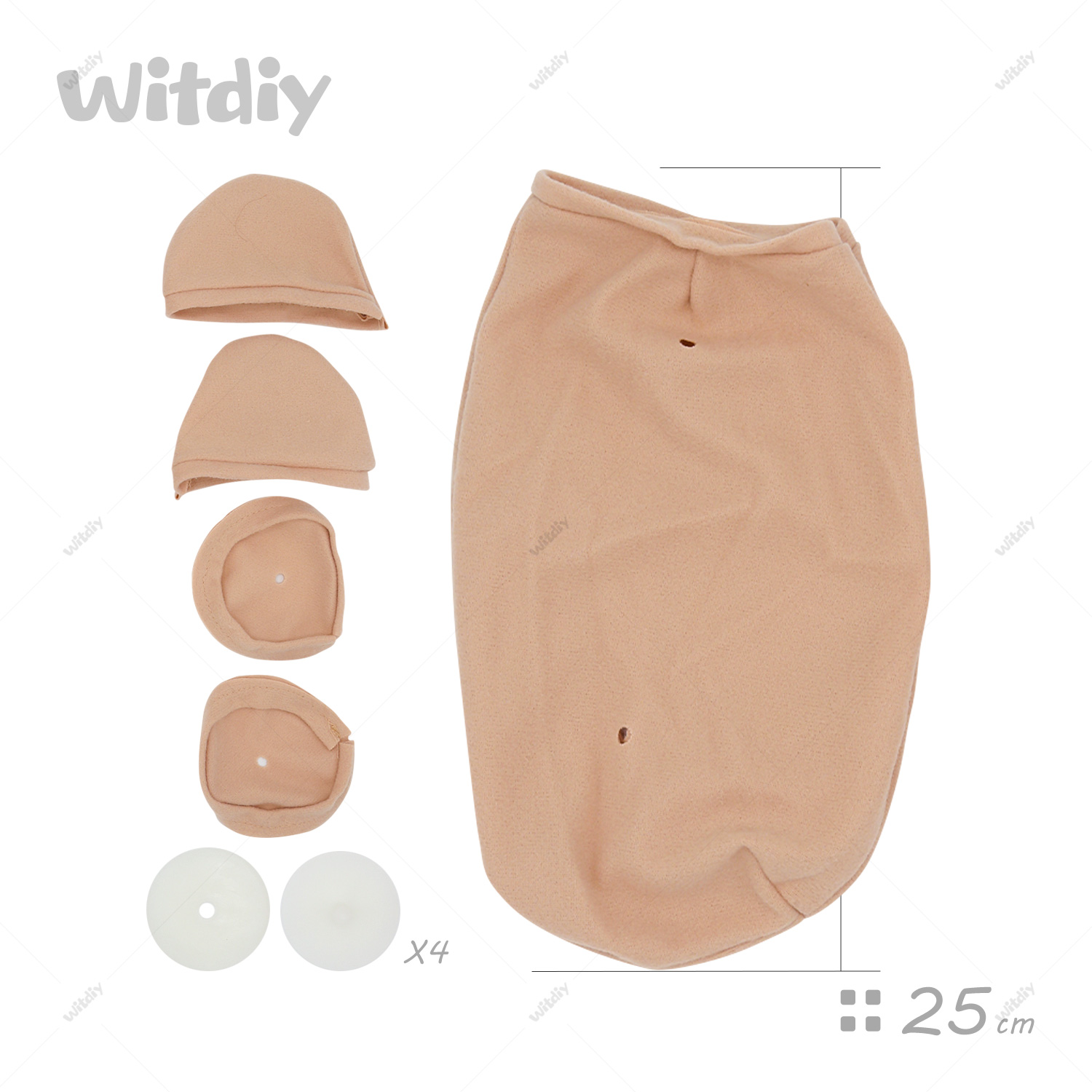 Witdiy muñecas Reborn cuerpo de tela: Suesue