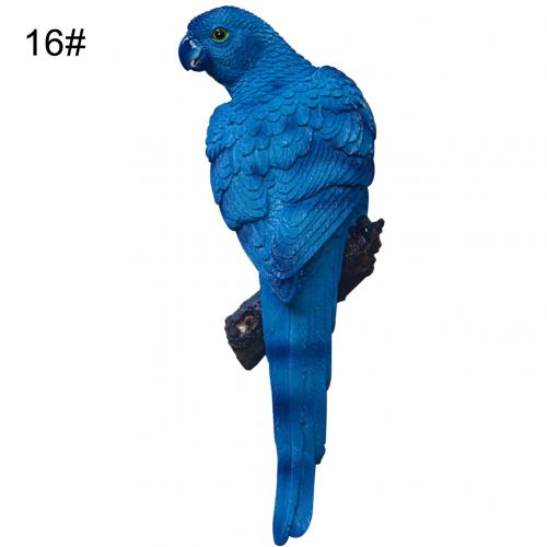 Resin Artificial Bird Large Bird Statue Ornament Simulation Parrot Bird Sculpture Resin Craft Wall Hanging Garden Decoration: 16
