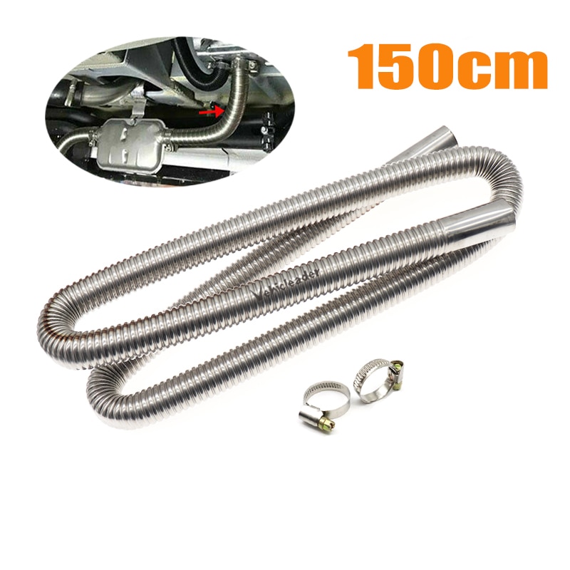 150cm Car Air Parking Heater Exhaust Pipe with 2 C... Grandado