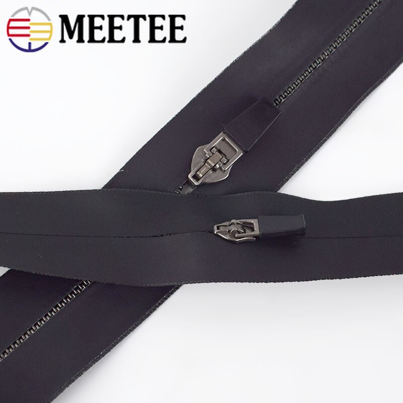 2/4M 3# 5# Waterproof Zippers Black Invisible Nylon Zipper For Sewing Outdoor Jacket Bags Suitcases Coil Zips DIY Accessories