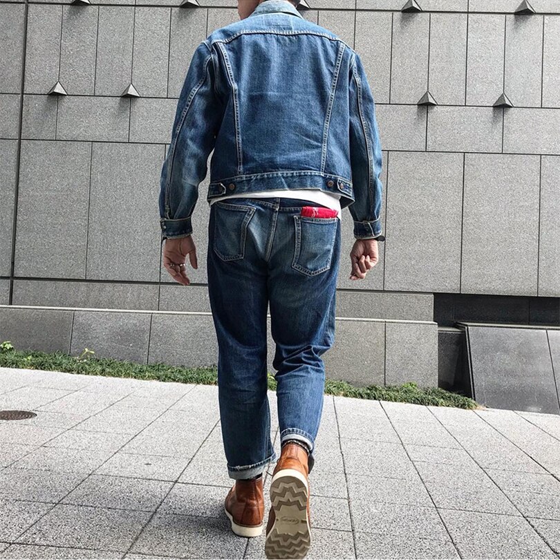 Veste en jean Vintage pour homme, style japonais, Streetwear, décontracté, en coton, printemps, 2022