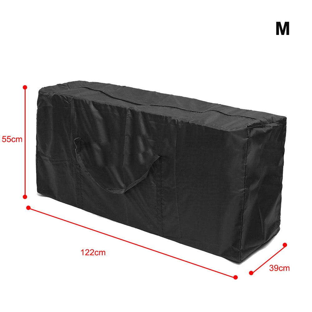 Zwarte Kerstboom Opbergtas Extra Waterdichte Grote Stofdichte Cover Kleding Winkel Opbergzakken Organiseren Gereedschap Draagbare: 122x39x55cm
