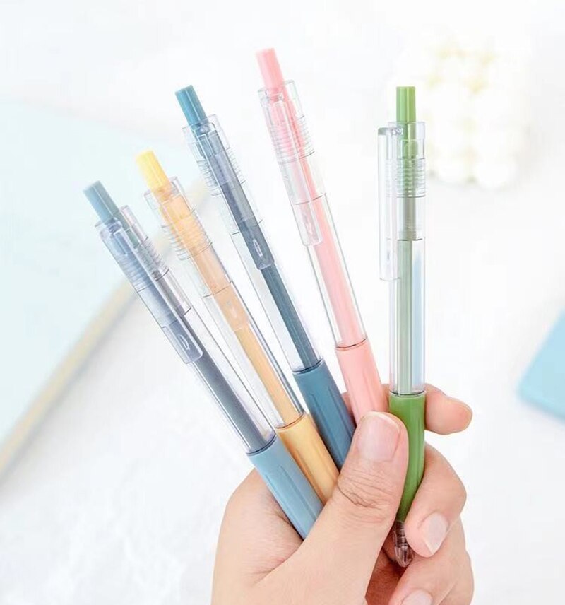 Pressable Pen Cutter Portable Utility Knife Express Box Opener Kawaii Stationery DIY Craft Handmade Tool School Office Supplies