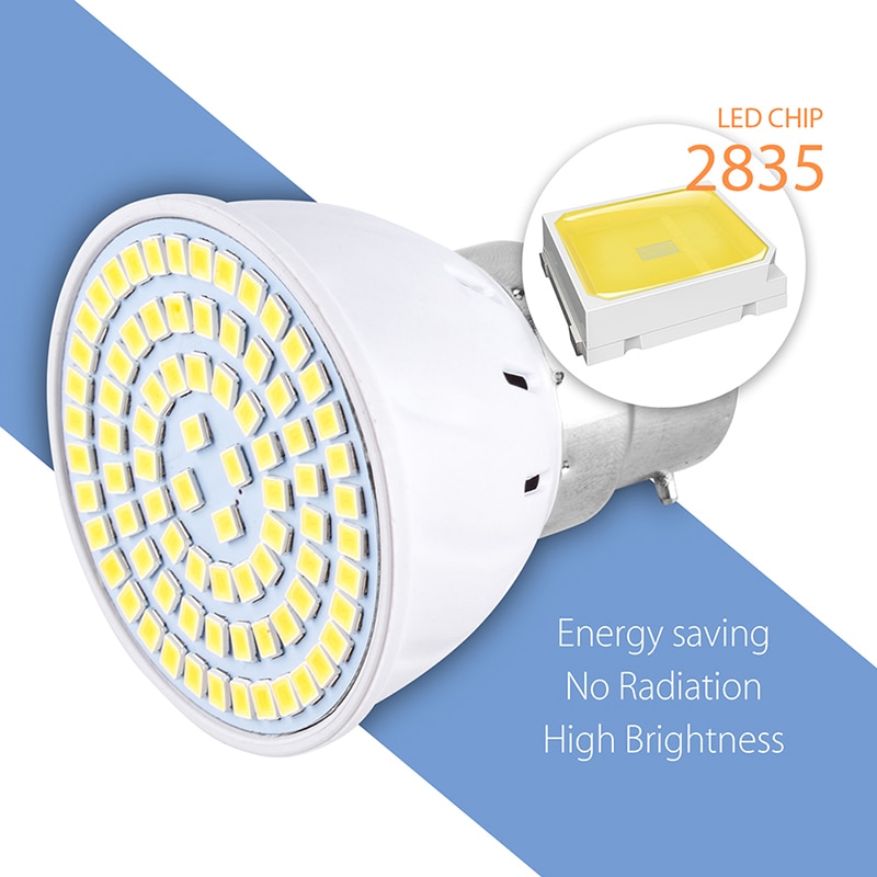 48 Leds Plant Groei Lamp B22 MR16 GU10 Volledige Spectrum 220V Hydrocultuur Groeilicht