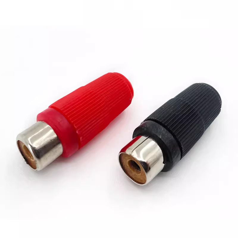 Changer adapter, rca male to female, extension coupler, av connector with dust caps