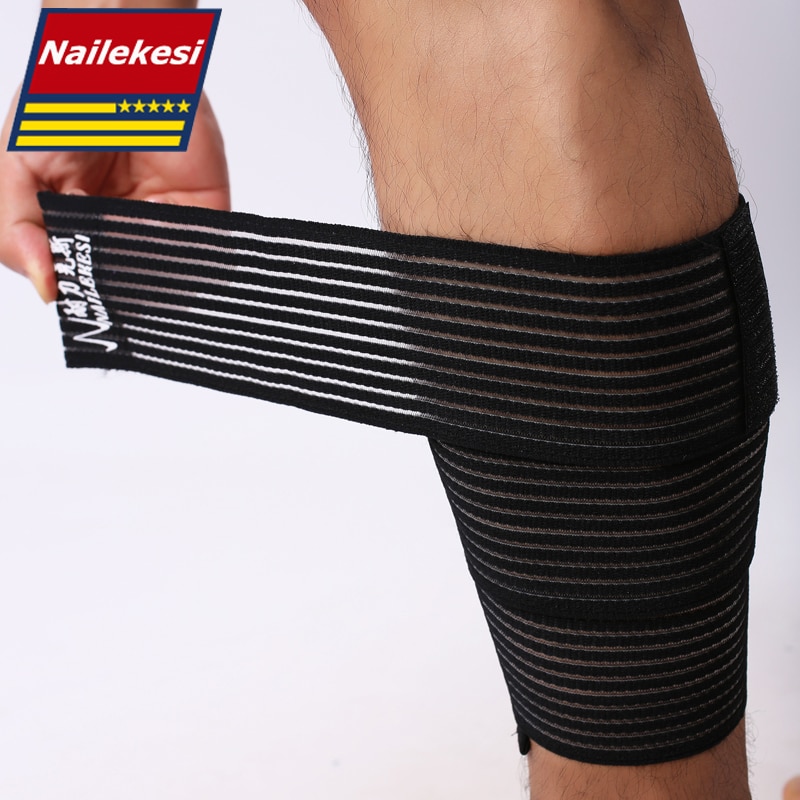 Professionele Hoge Elastische Bandage Compressie Tape Ondersteunt Kalf Guard Brace Sport Protector Basketbal Voetbal Tennis