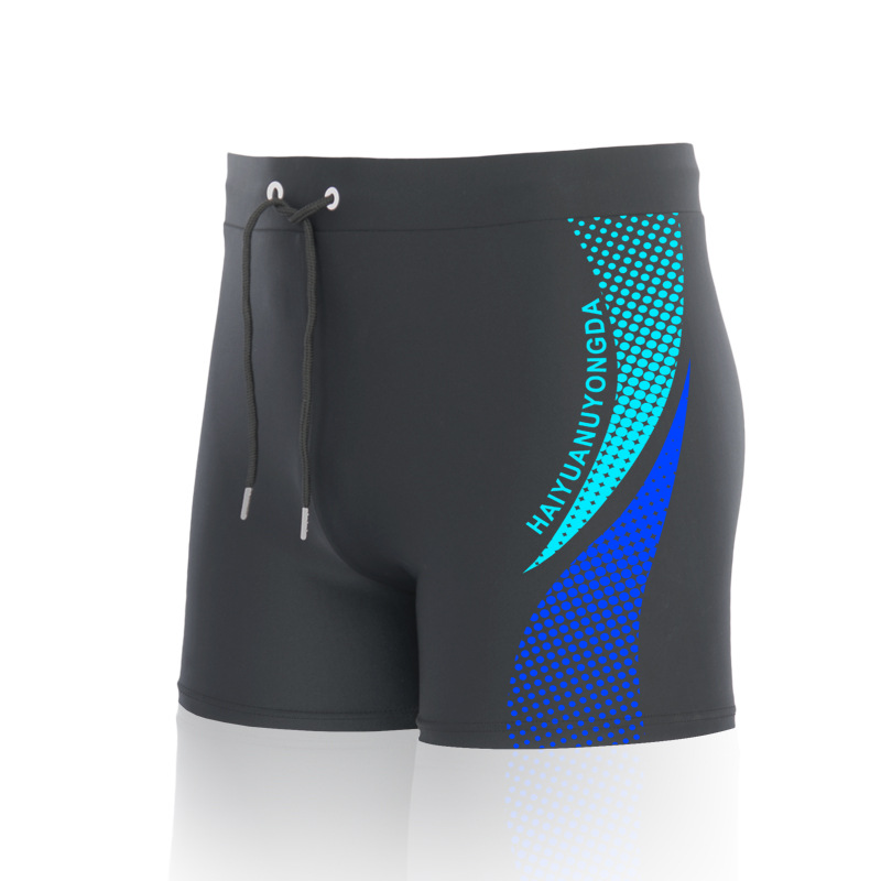 Geometrische Grafik und Badehose für Männer in europäischer Größe mit Kordel zug, schnell trocknenden und dehnbaren Shorts für den Sommer: XL / Blau
