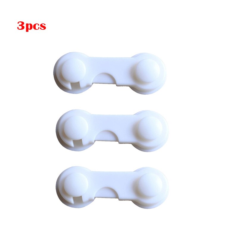 3/1pcs Children Security Protector Baby Care Multi-function Child Baby Safety Lock Cupboard Cabinet Door Drawer Safety Locks: 3 PC White