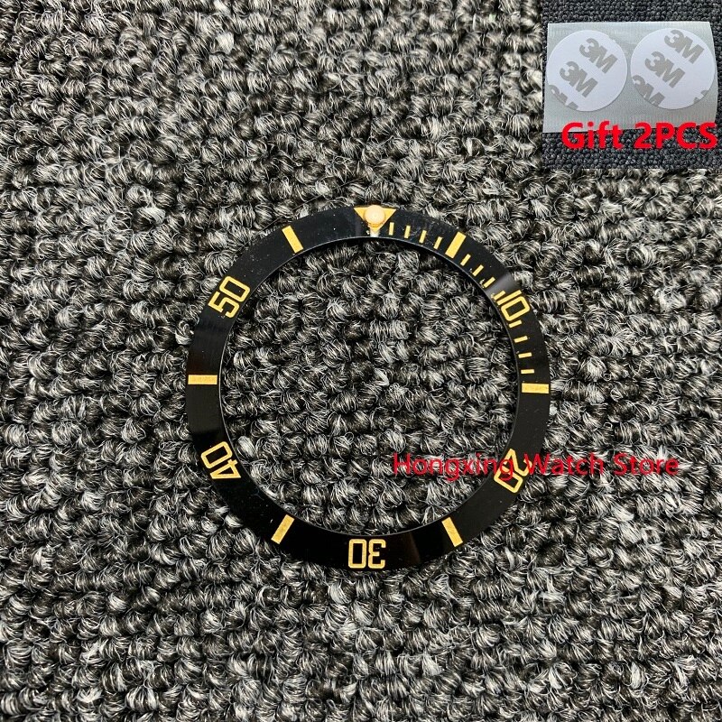 38mm Uhr Ring Keramik Lünette Einsatz Ring für GMT Uhr 40mm Gehäbenutzen Uhr Zubehör Innen durchmesser 30,8mm 2 stücke Band): sub Keramik 6