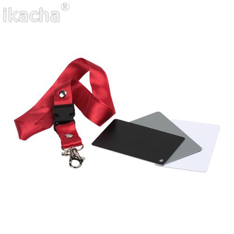 Kamera 3 in 1 Taschenformat Digitalkamera 18% weiß Schwarz Grau Abgleich Karten Mit Umhängeband Für Digitale fotografie