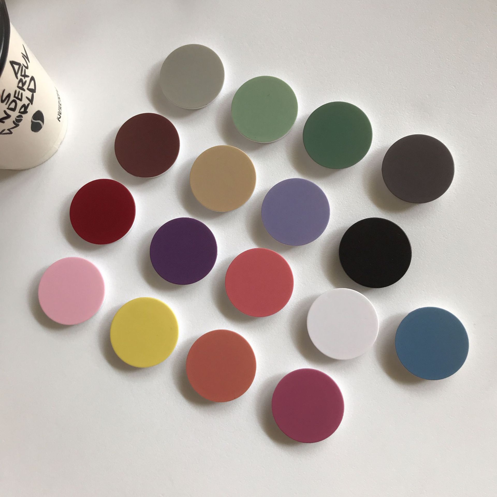 Universal Solid Color Round Airbag Bracket Expanding Stand Grip Mobile Phone Finger Holder For iPhone Samsung Huawei Support