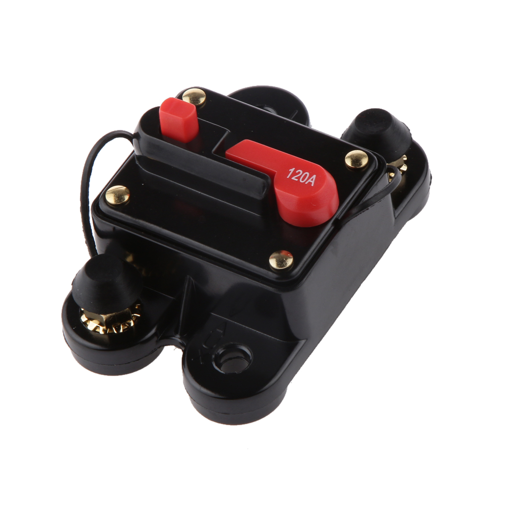 Car Auto Marine Inline Circuit Breaker 120AMP Manual Reset Fuse Holder