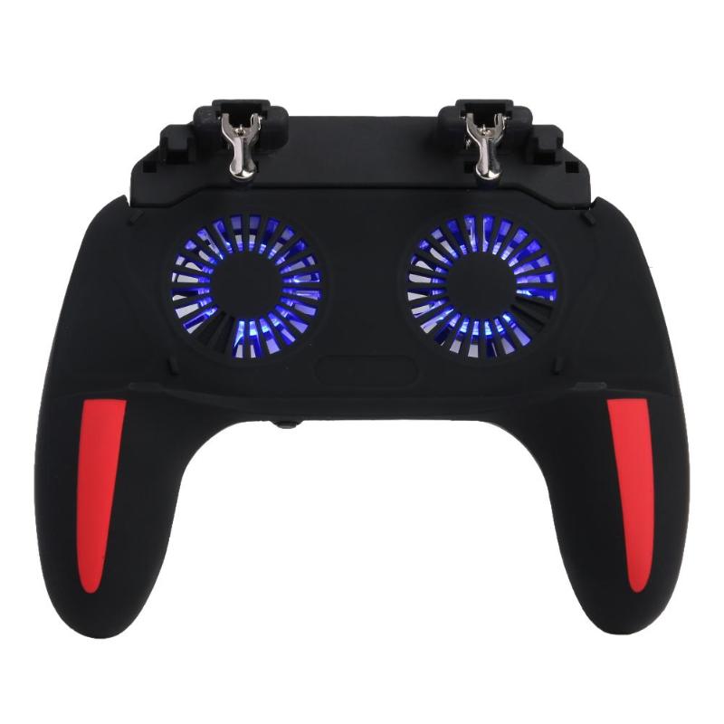 H10 Gaming Accessories Handheld Grip Game Controller Joystick Gamepad for Pubg Trigger Dual Cooling Fan Game Cooler for Phones