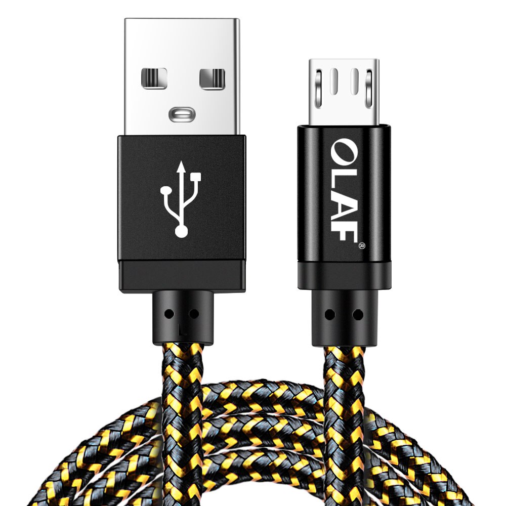 Micro Usb-kabel voor Samsung Galaxy S7 S6 Snel Opladen Mobiele Telefoon Oplader Koord voor Huawei Tablet USB Kabel draad 1M 2M: Black / 3M