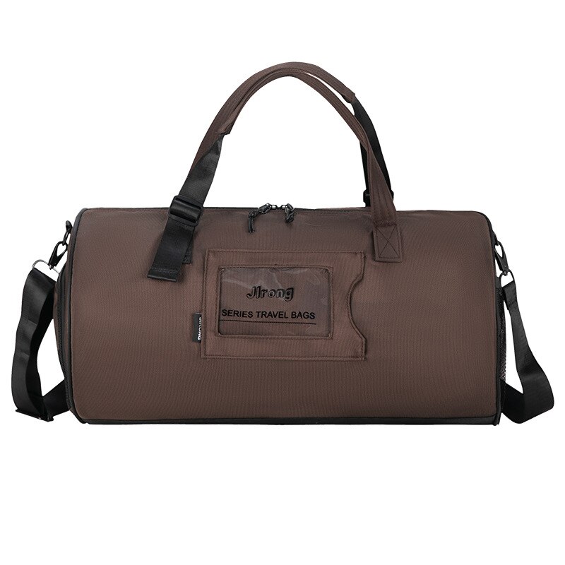 Mode Grote Capaciteit Opbergtas Reistassen Waterdichte Duffel Vrouwen Schoudertas Vrouwen Weekend Gym Draagbare Bagage Handtas: Brown