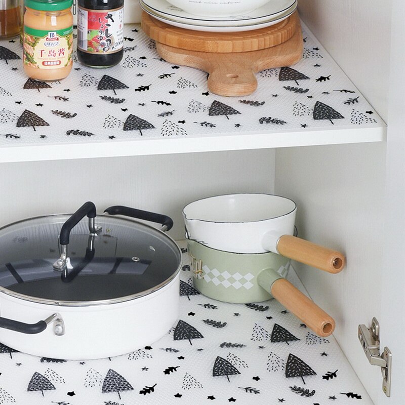 Drawer Mat Oil-proof Moisture Kitchen Table Shelf Liner Waterproof Mats 45X122cm cupboards pad paper non slip waterproof mats