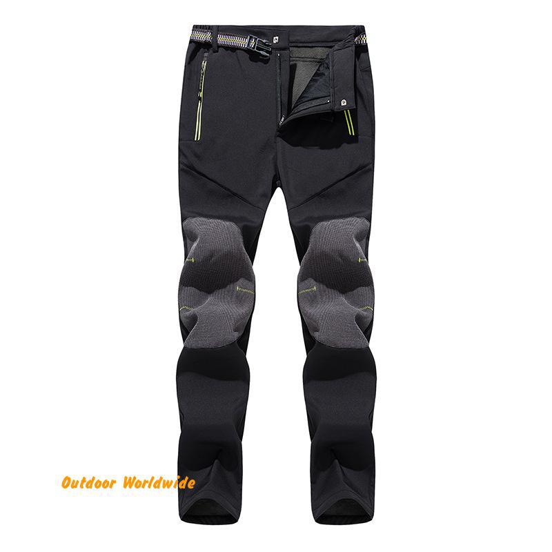 Daiwa Vissen Broek Mannen Outdoor Sport Waterdicht Winddicht Fleece Warm Houden Vissen Kleding Man Herfst Winter Vis Broek: BLACK / l