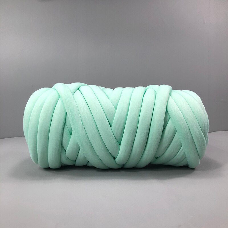 250g tjockt garn bomull diy handstickning virka roving spinning filt ulltråd matta hatt hem textil leverans handarbete: 250g- gröna