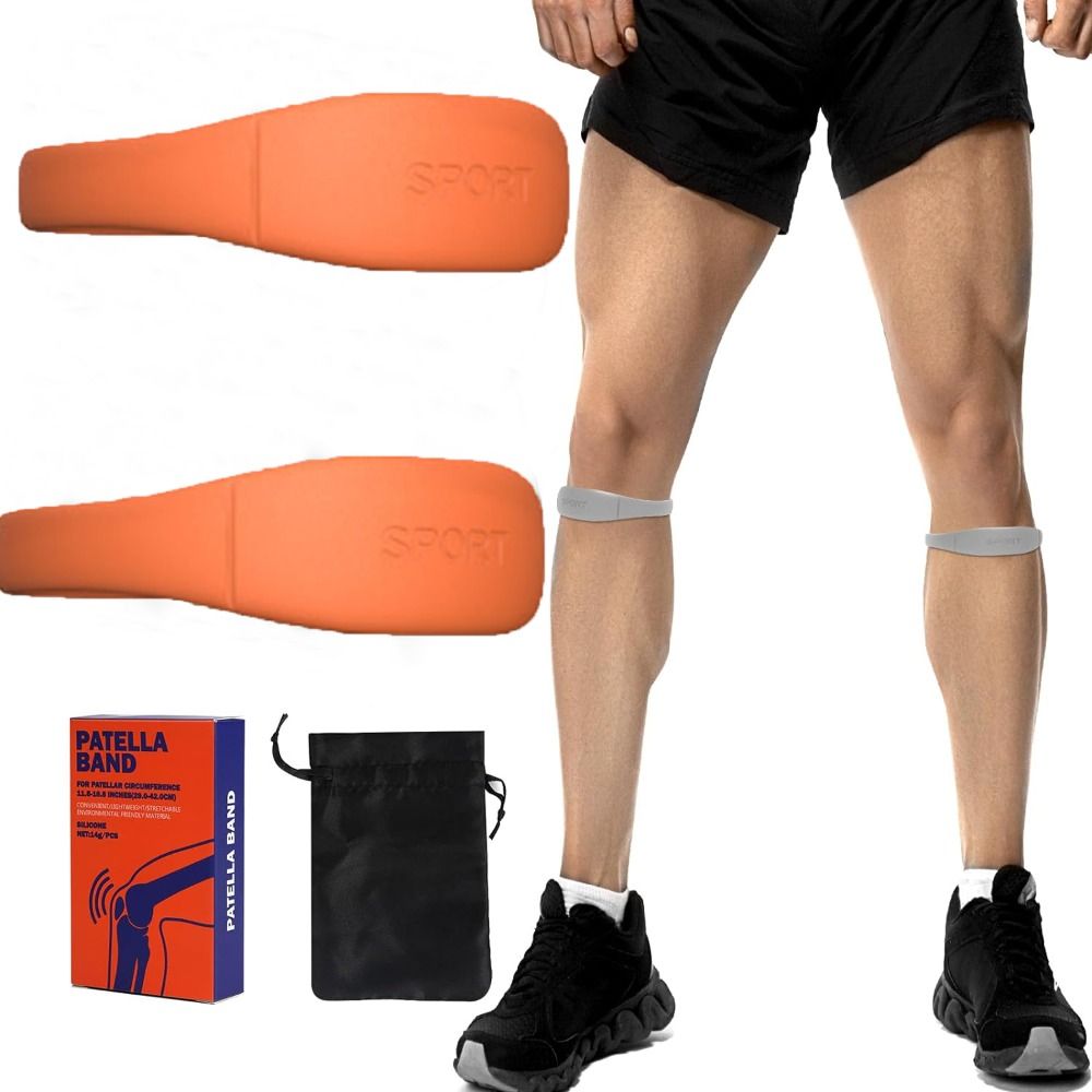 Silicone Patella Tendon Knee Straps Fixed Protection Knee Care Knee Sports Support Band Knee Support Flexible Patella Knee Strap