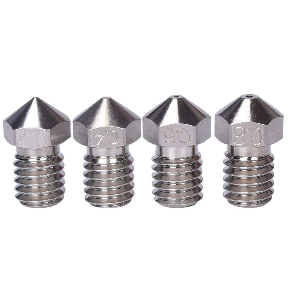 Boquilla DE COBRE chapado V6 de alto rendimiento, piezas duraderas para impresora 3D, rosca M6 de filamento de 1,75 MM para extrusora E3D V6 Hotend Titan BMG