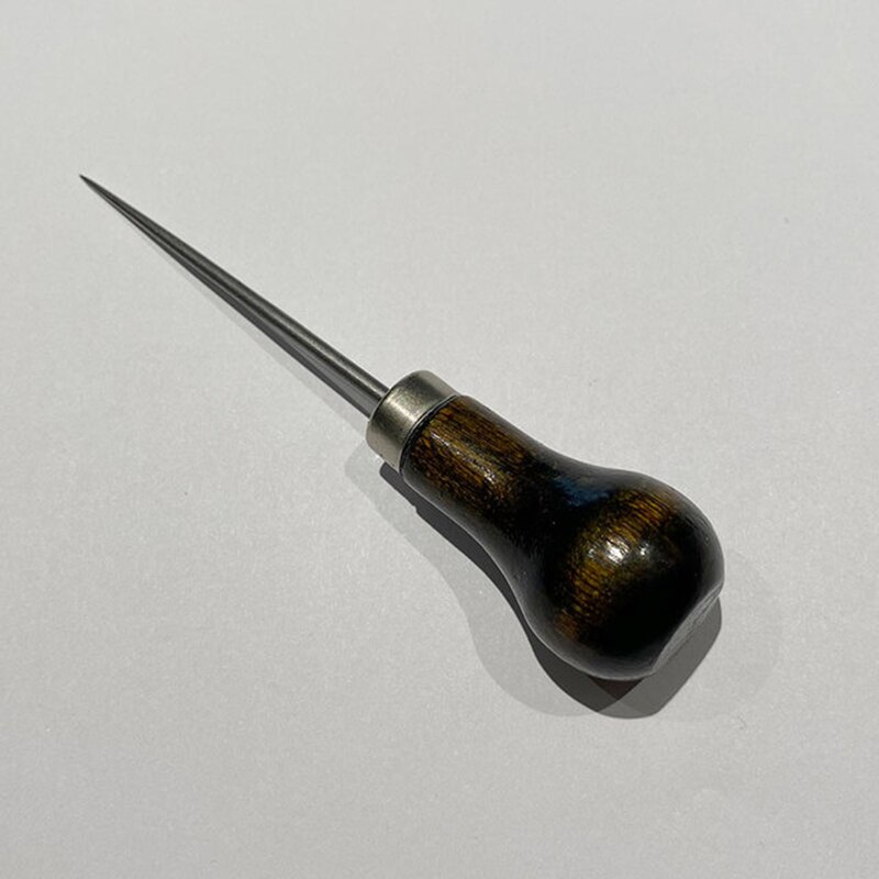 Zerodis Brunitoio Per Pelle In Legno Nero - Strumento Per Lucidatura E Finitura Bordi Pelle (Piccolo) - 2