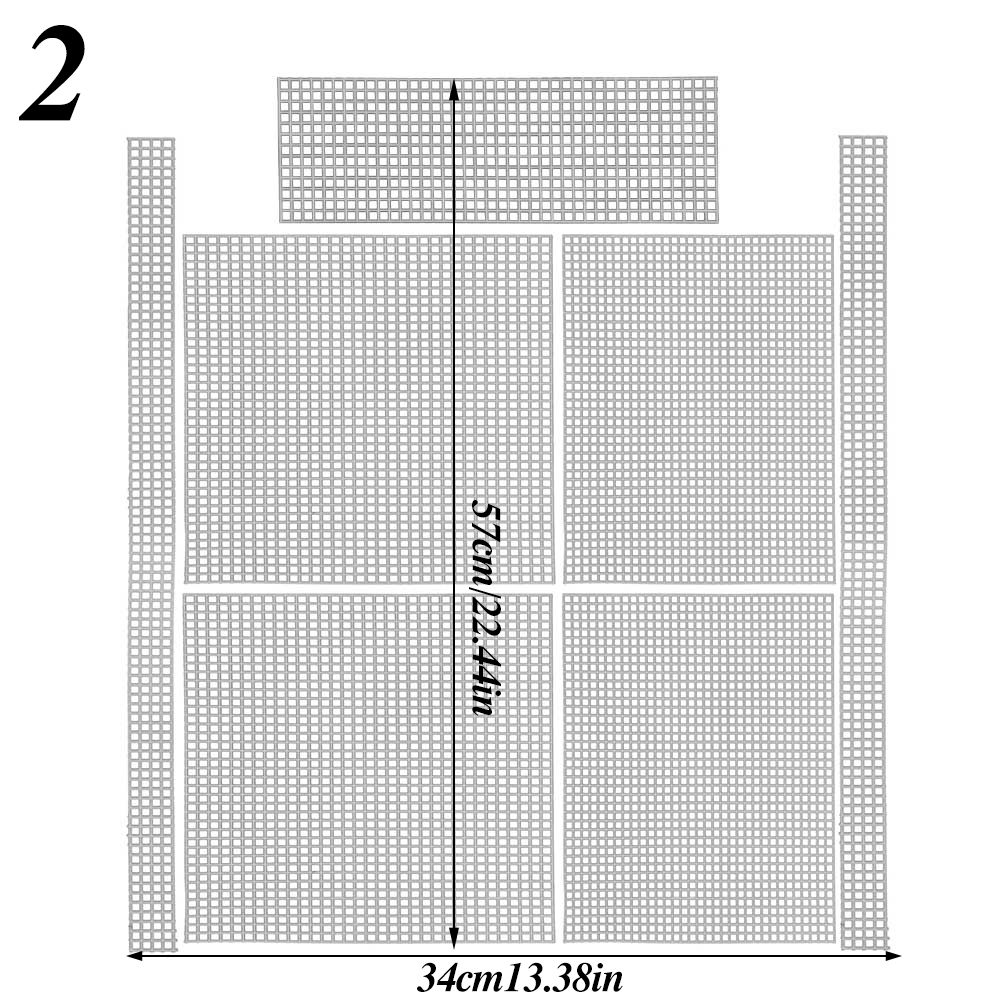 Crochet à grille pour couture, bricolage, fournitures artisanales, sacs à loquet, maille en plastique, fil de tissu, sac, tapis, sacs de tissage, accessoires de fabrication: 2