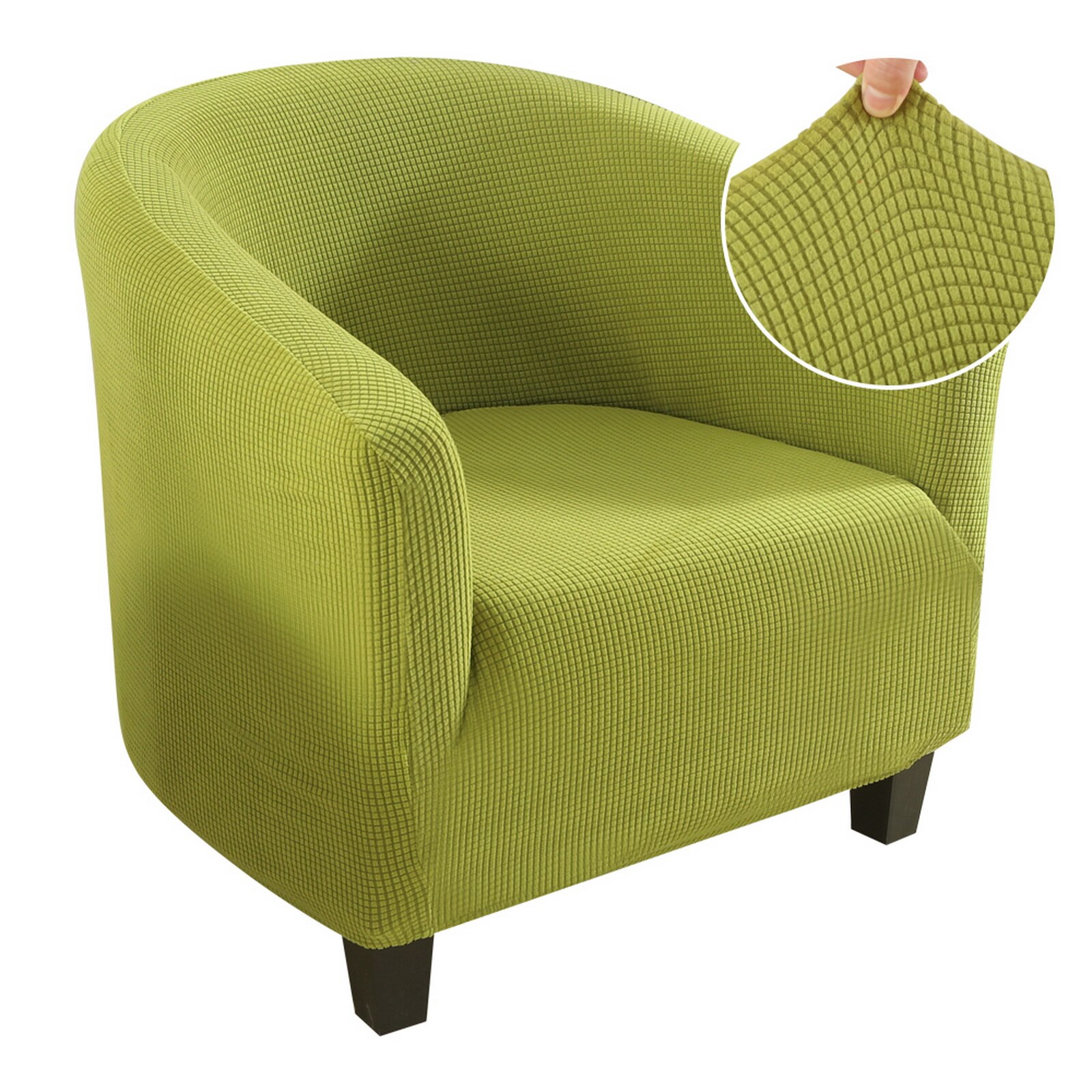 Strikker jacquard sofa lænestol sædebetræk elastisk kaffebalje sofa lænestol sædebetræk beskytter betræk hjemmestol indretning: G316307