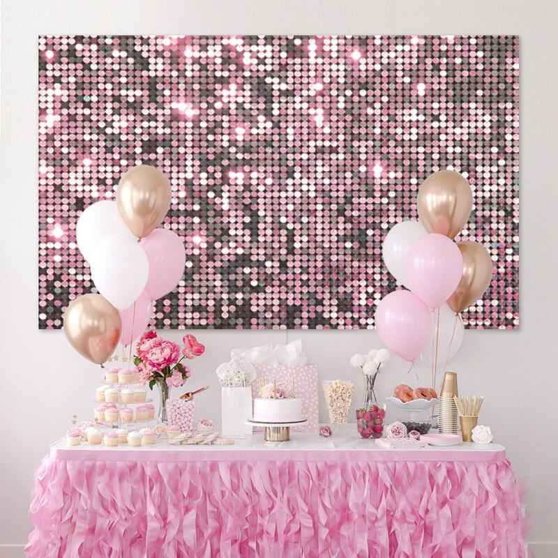 Cortina de Fondo para Fiesta - 0.9x1.6M - Decoración Pared Cumpleaños Baby Shower Boda - Fondo Fotográfico