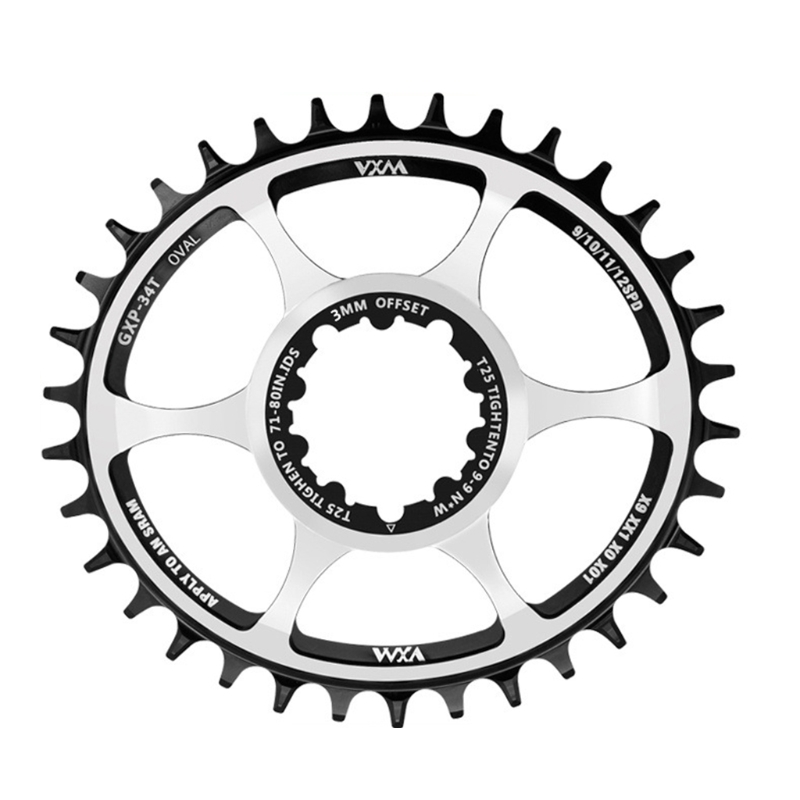 Bicicleta plato ovalado Offset 3mm 32t 34t 36t Sram Gxp Xx1 águila X01 Gx X1 1400 X0 X9 S1400 Mtb piñón