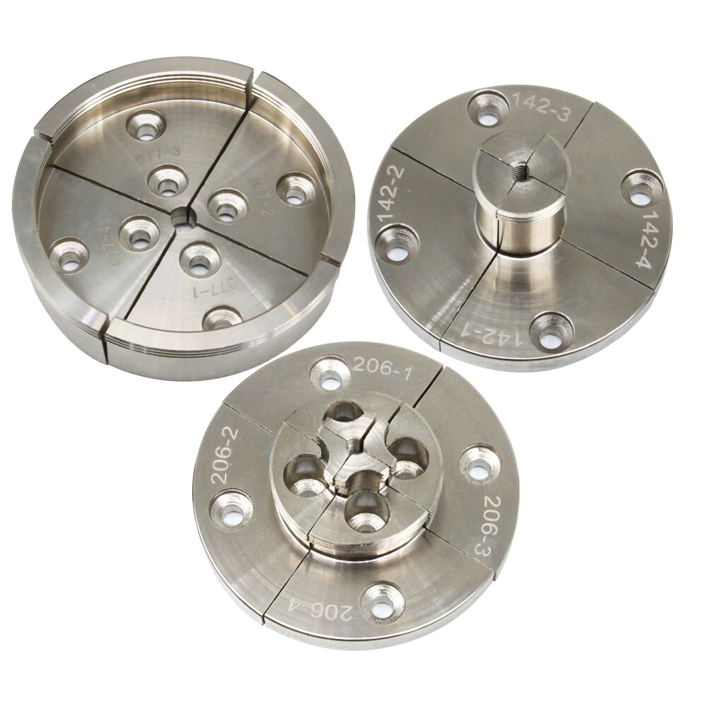 Chrome Plated Step Round Pin Jaw Set Woodworking Turning Accessories for 100mm 4-Jaw Self Centering Wood Lathe Scroll Chuck