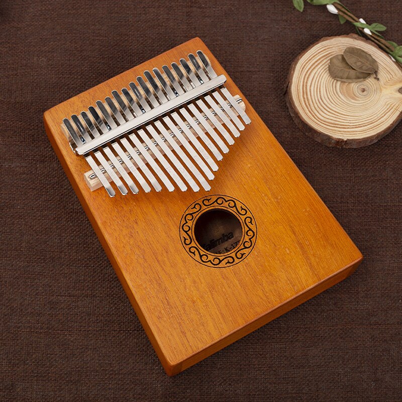 Kalimba, 17 teclas, teclado Musical, Piano, percusión de dedo de , instrumento Musical de madera, Piano de pulgar de caoba: wood pattern