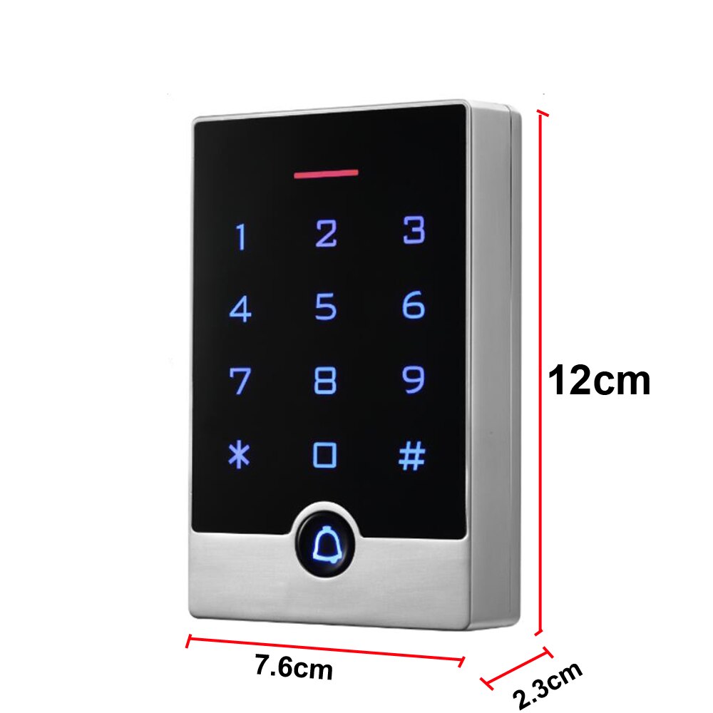 RFID Access Control System IP65 Waterproof Standalone Access Control 125KMZ Reader Keypad Backlight Touch Keypad 2000 Users