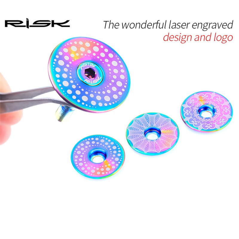 Risico Titanium Legering Fiets Headset Cap Fiets Headset Stem Bolt Headset Schroef Voor Mtb Bmx Fixed Gear/Vouwfiets stuurpen Top Cap
