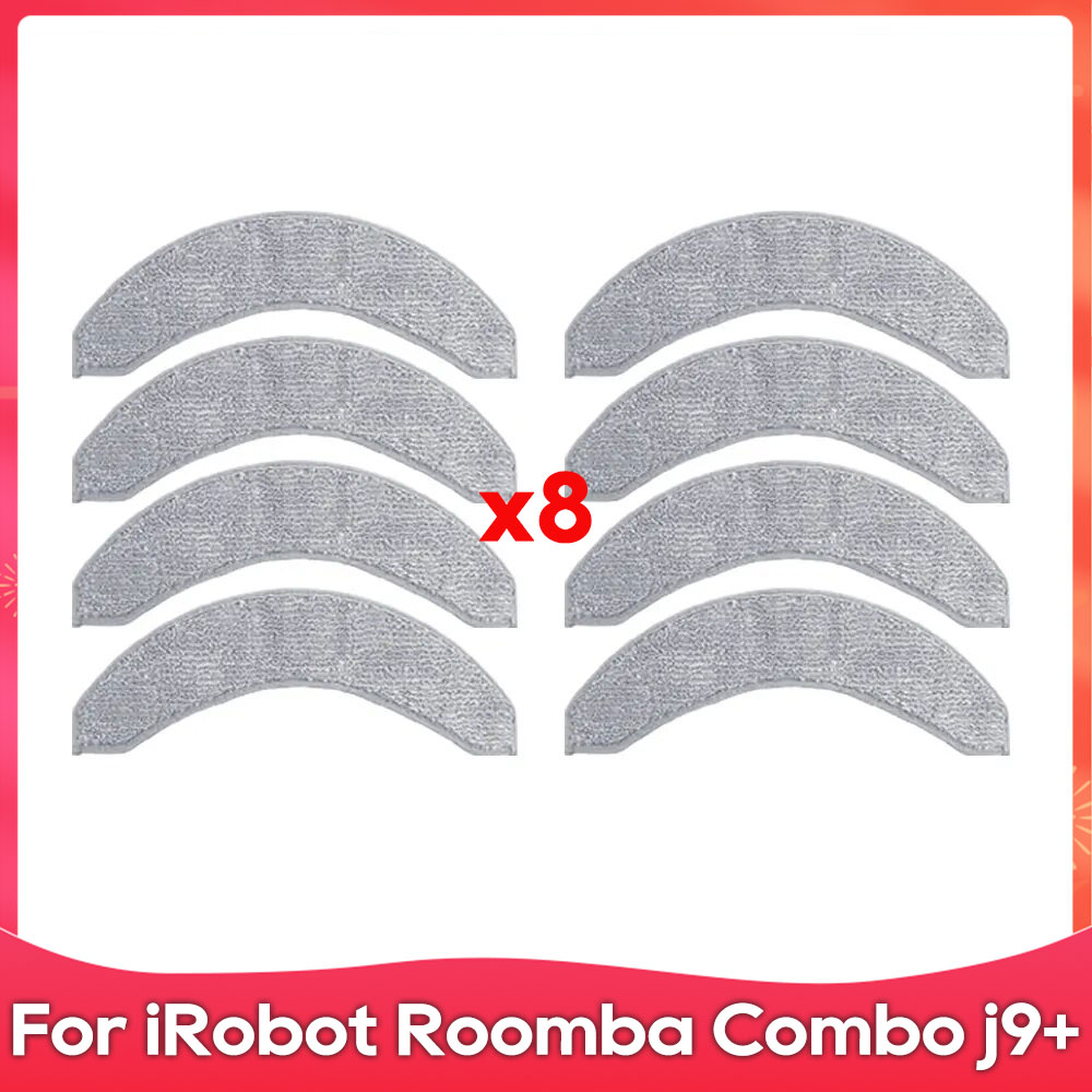 Compatible con ( iRobot Roomba Combo j7+, j9+, 10 Max ) Cepillo lateral de rodillo, filtro, paño de fregado, bolsa de polvo, accesorio para aspiradora robótica.: Grey