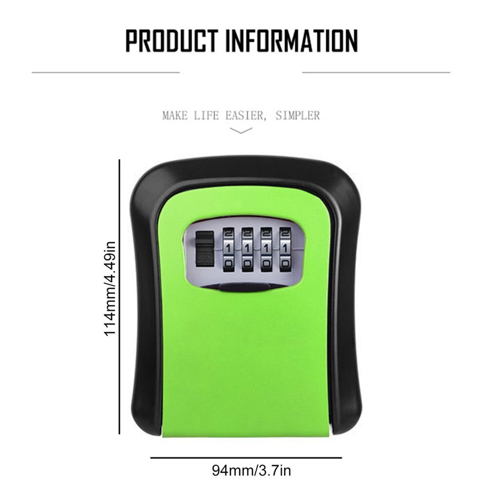 Key Card Password Box, Master Key Box, Password Lock, Decorated Cipher Key Box KS008 4 Digit Wall-mounted Curved / / / Home