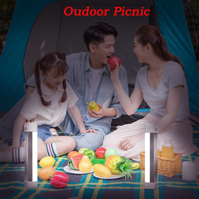 Buiten led lantaarn 18650 draagbare kampeerlampen usb oplaadbare zaklamp werklamp met magneet waterdichte hoofdlamp