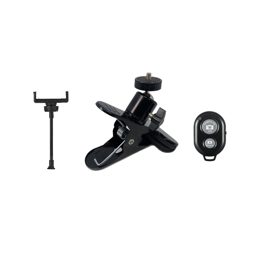 Video Conference Lighting Kit Clip on 10 inch LED Ring Light with Phone Holder Bluetooth Remote for Laptop PC Monitor Live Strea