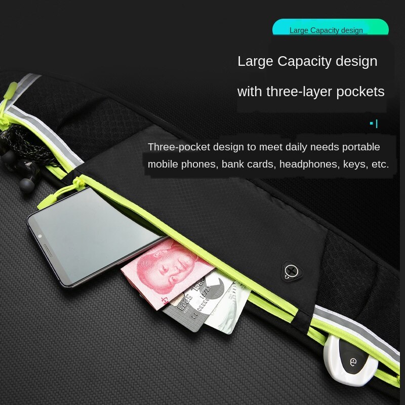 Outdoor hardlooptas telefoon antidiefstal rugzak hardloopriem heuptas waterdichte riem mannen vrouwen sportschool