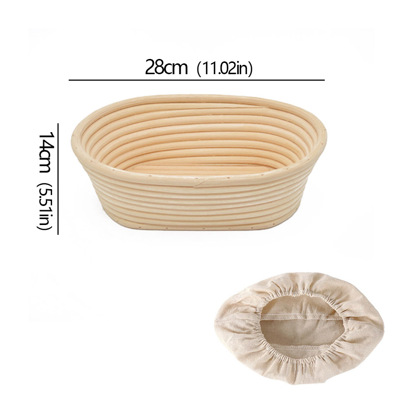 Cesta de fermentación de pan de fermentación europea, resistente al ratán Natural, suministros para hornear de masa fermentada DIY, cesta de mimbre para el hogar: Transparente