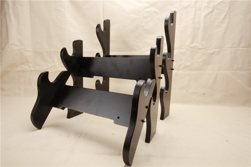 japonais samouraï épée katana wakizashi Tanto bois ferme étagère multi-étages mural porte-outil couleur noire peut être lié