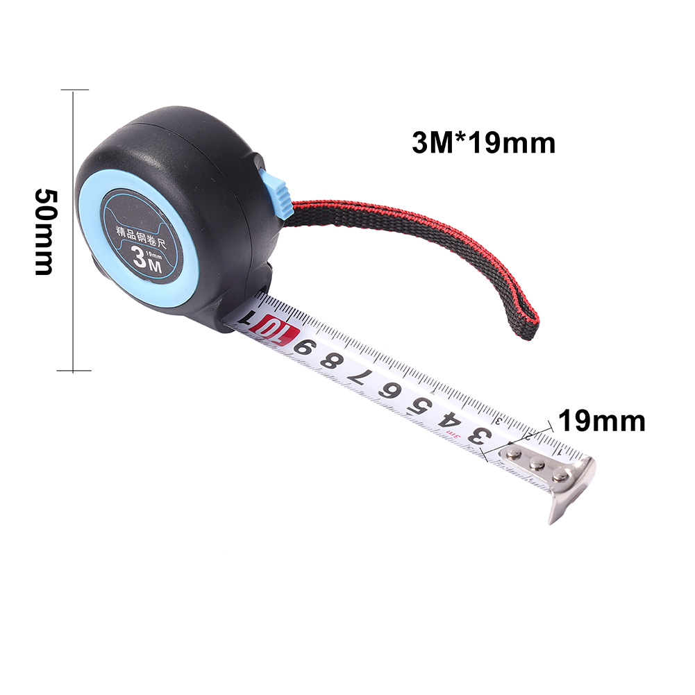 Woodworking Auto Lock Distance Measurement Ruler Retractable Steel Tape Measure Waterproof Distance Measuring Tool: 3MX19MM