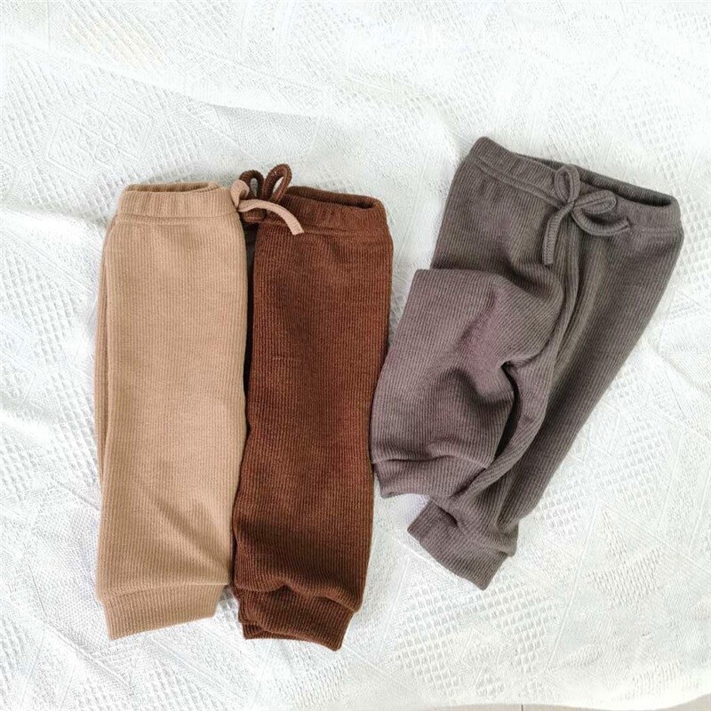 Kids Baby Meisjes Jongens Broek Herfst Katoen Zachte Comfortabele Gebreide Broek Peuter Bottom Broek Baby Effen Kleur Leggings Kleding