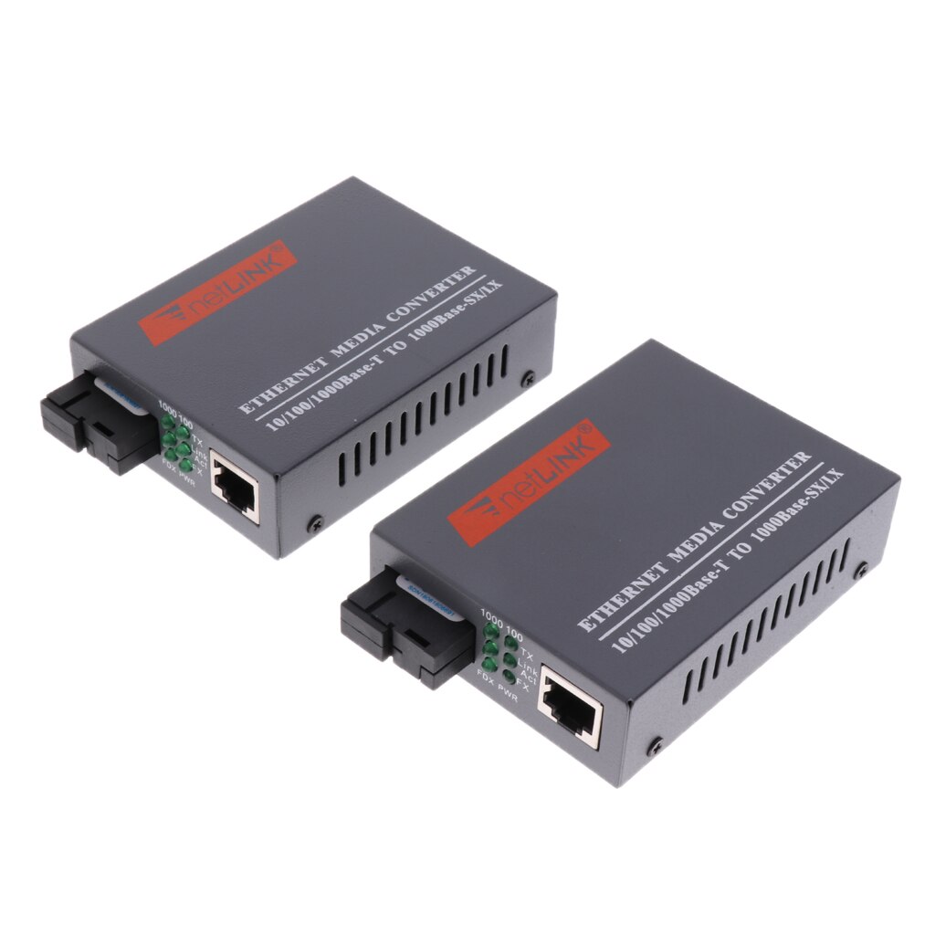 100/1000M Gigbit Ethernet Naar Fiber Optic Media Converters Sc Singlemode 25Km