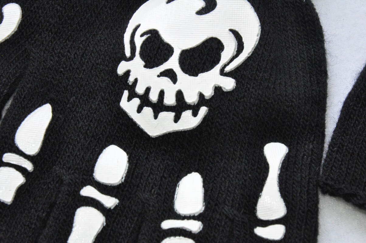Luminous Skeleton Fingerless Gloves For Men Women Teens Skeleton Skull Cycling Hiking Winter Gloves Gothic Knitted Black Gloves